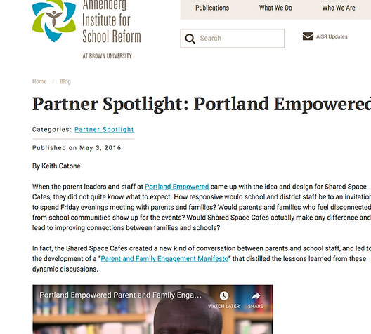 Annenberg article about Portland Empowered